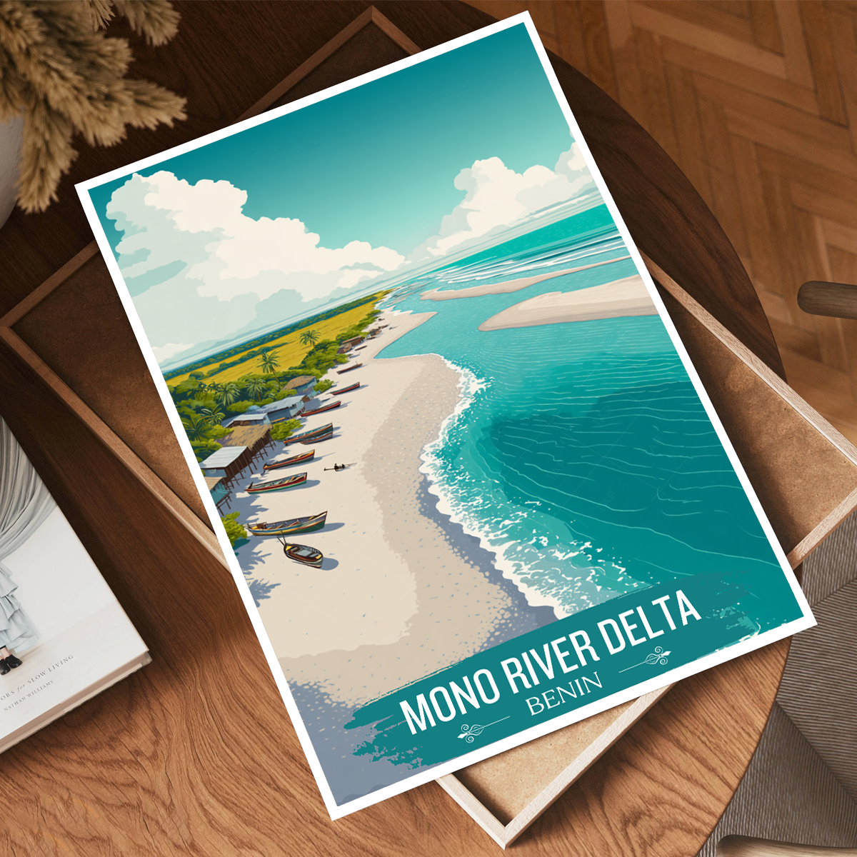Mono River Delta - Benin - Travel Poster Vintage Style Wall Art Print - Travel Art Poster Print