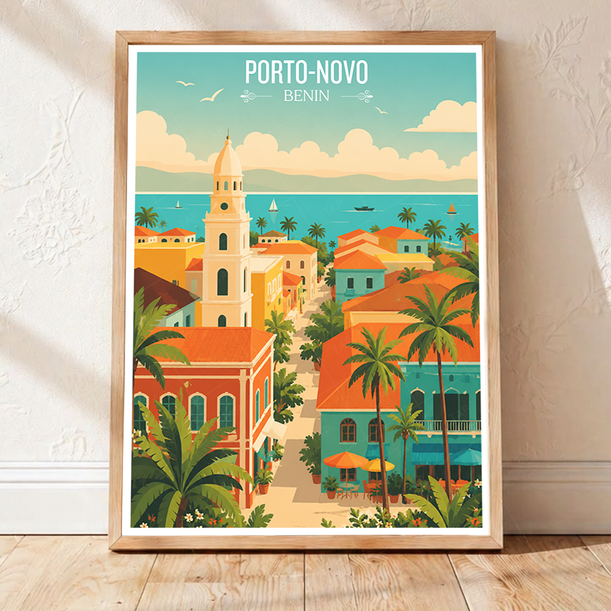 Porto-Novo - Benin - Travel Poster Vintage Style Wall Art Print - Travel Art Poster Print