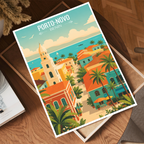 Porto-Novo - Benin - Travel Poster Vintage Style Wall Art Print - Travel Art Poster Print