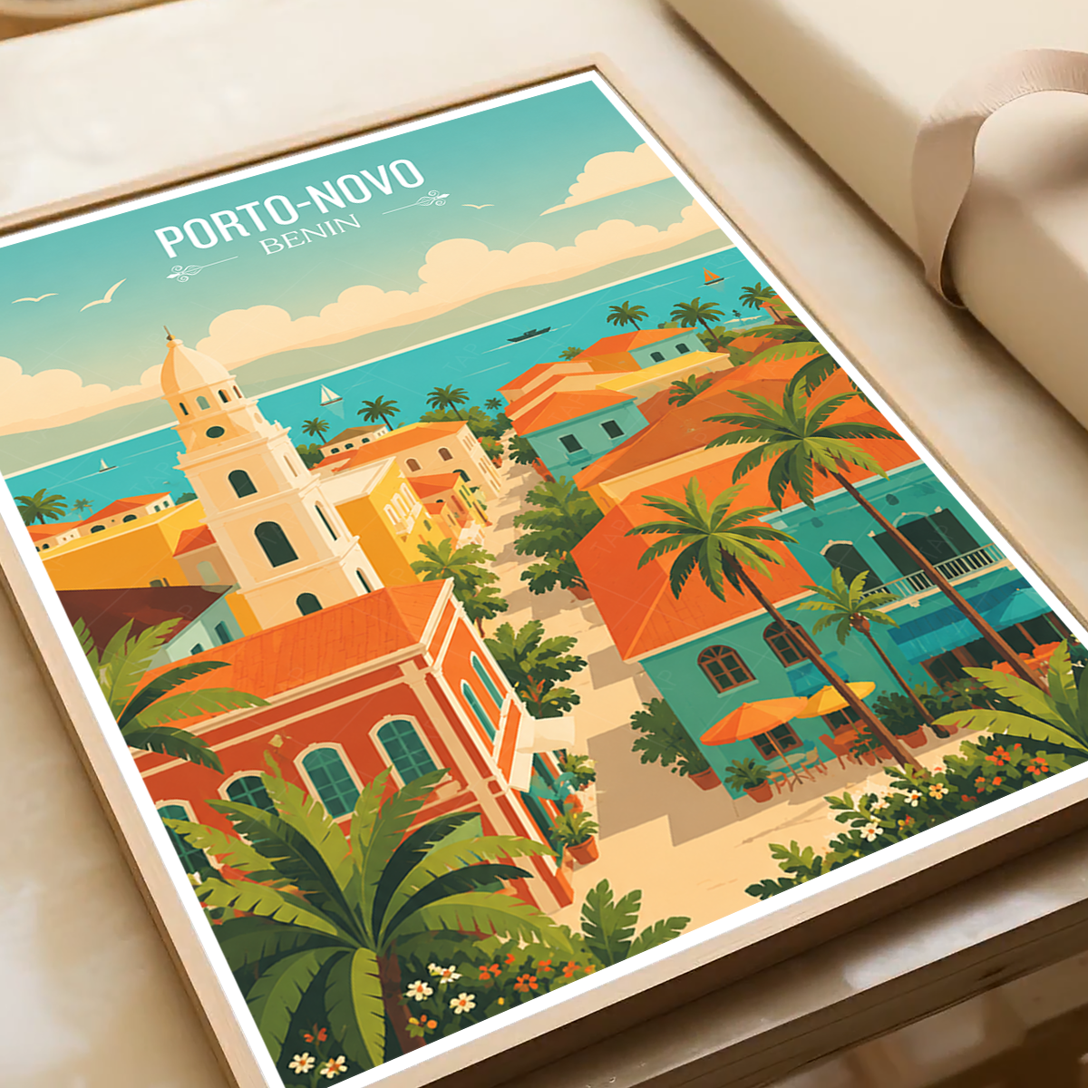 Porto-Novo - Benin - Travel Poster Vintage Style Wall Art Print - Travel Art Poster Print