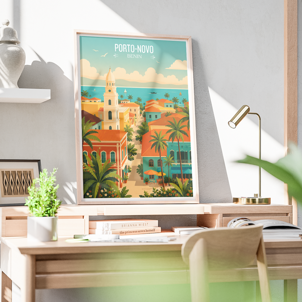 Porto-Novo - Benin - Travel Poster Vintage Style Wall Art Print - Travel Art Poster Print