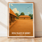 Royal Palaces of Abomey - Benin - Travel Poster Vintage Style Wall Art Print - Travel Art Poster Print