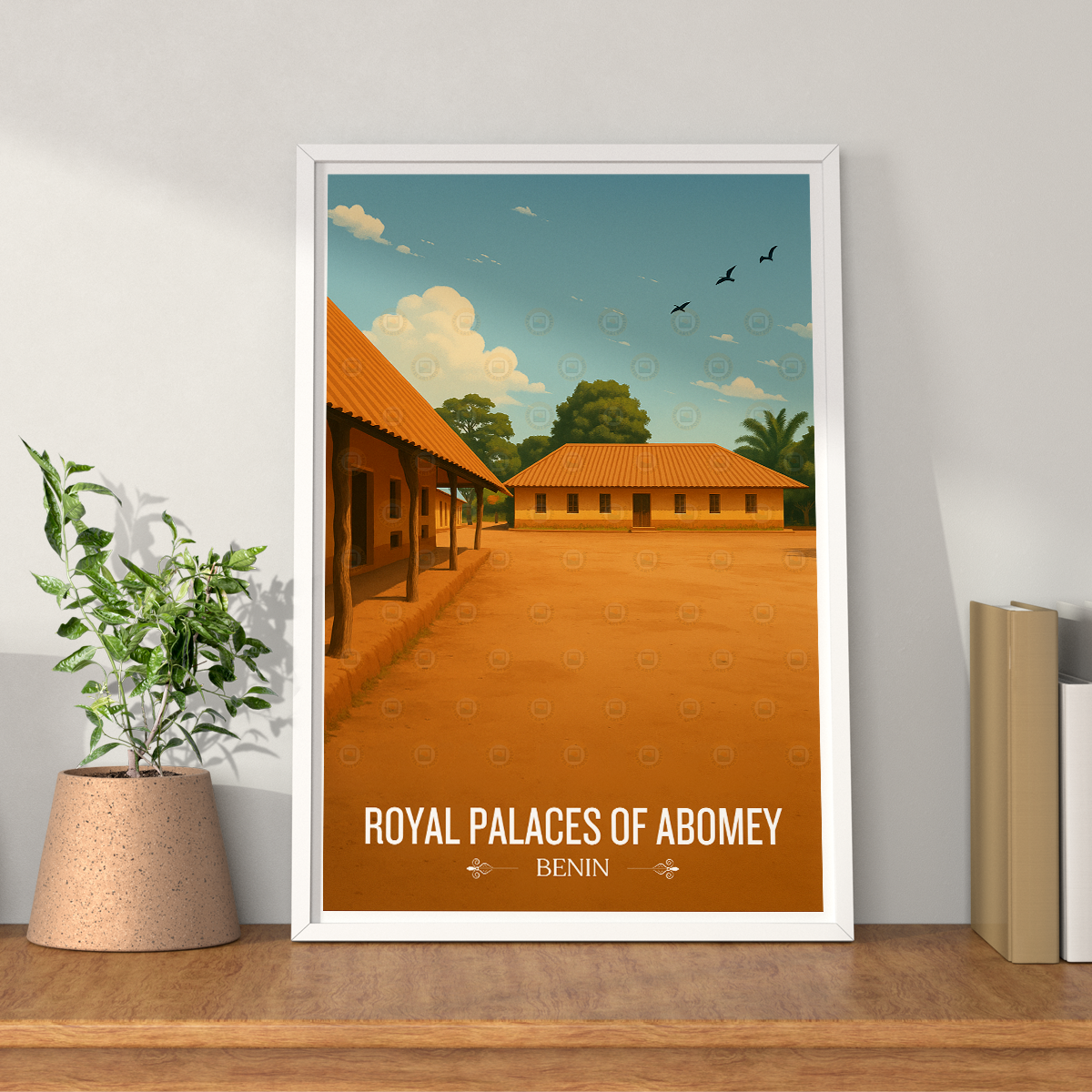 Royal Palaces of Abomey - Benin - Travel Poster Vintage Style Wall Art Print - Travel Art Poster Print