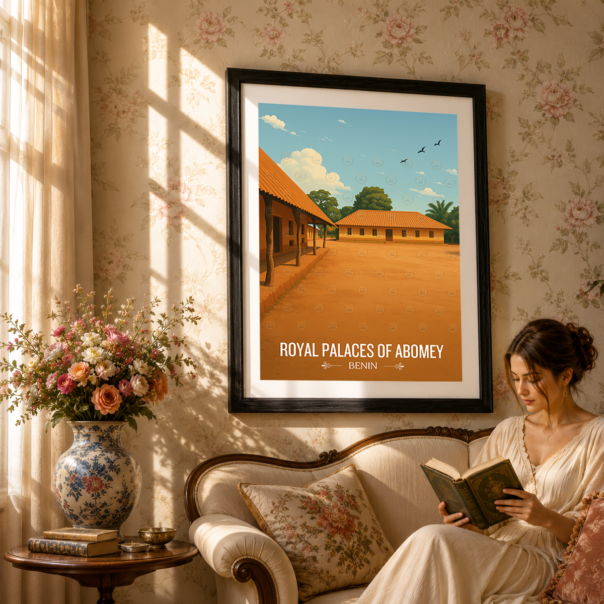 Royal Palaces of Abomey - Benin - Travel Poster Vintage Style Wall Art Print - Travel Art Poster Print