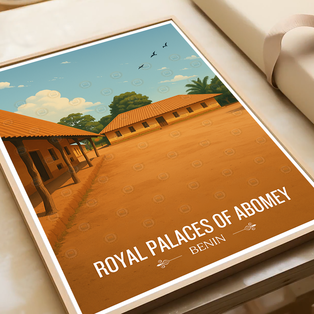 Royal Palaces of Abomey - Benin - Travel Poster Vintage Style Wall Art Print - Travel Art Poster Print