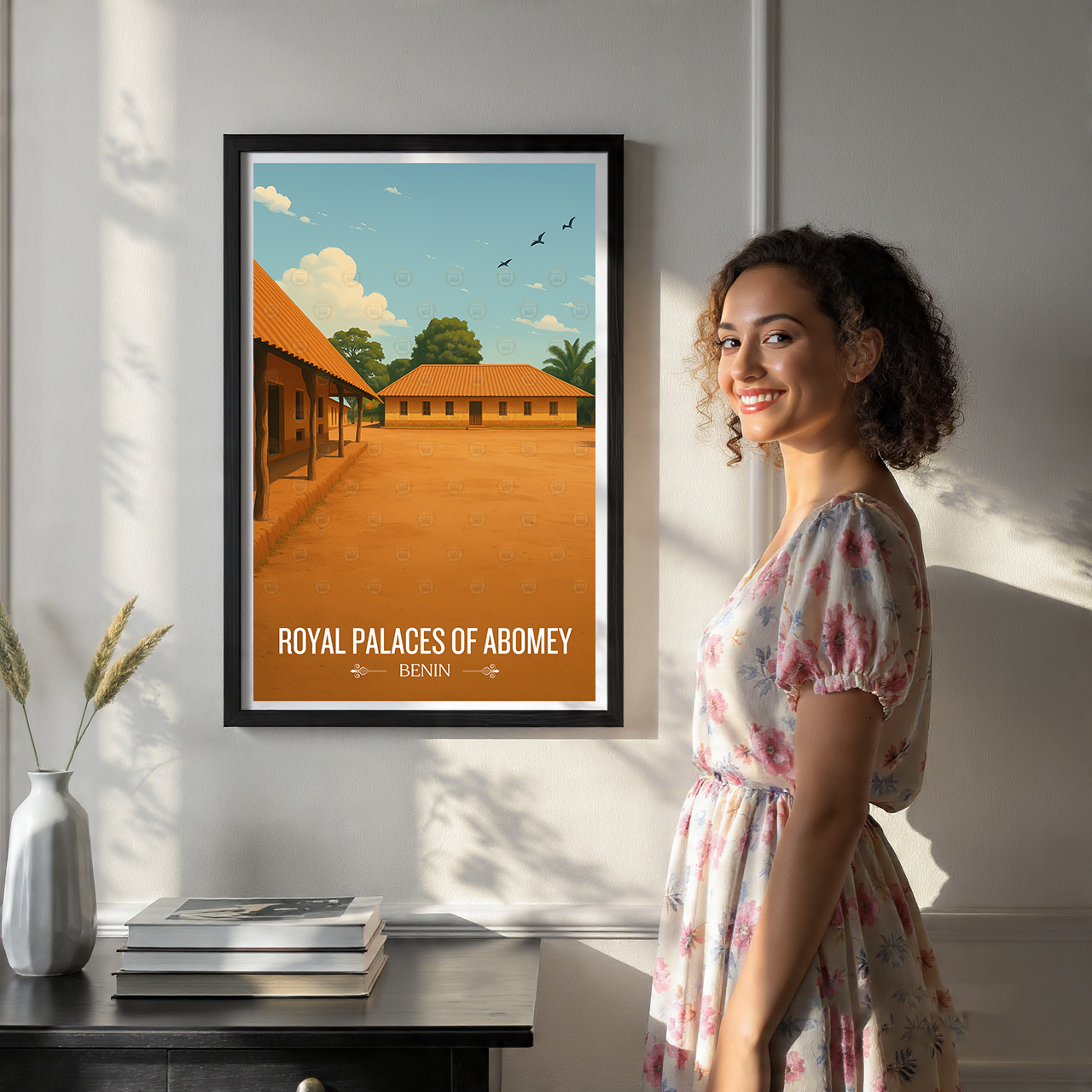 Royal Palaces of Abomey - Benin - Travel Poster Vintage Style Wall Art Print - Travel Art Poster Print