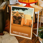 Temple des Pythons - Benin - Travel Poster Vintage Style Wall Art Print - Travel Art Poster Print