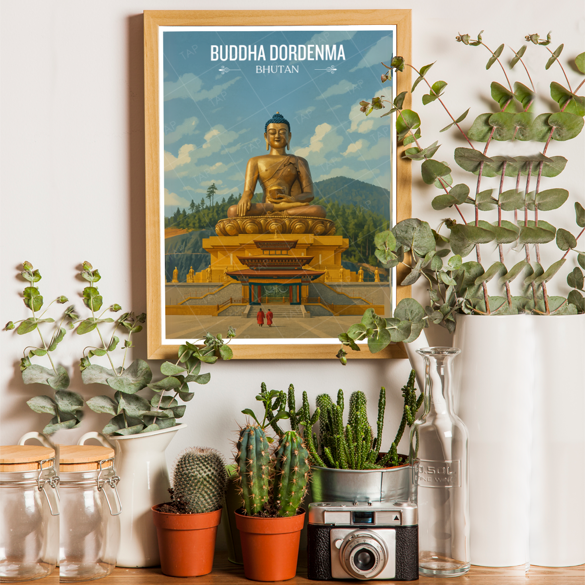Buddha Dordenma - Bhutan - Travel Wall Art Print - Art Print - Travel Art Poster