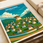 Dochula Pass - Bhutan - Travel Wall Art Print - Art Print - Travel Art Poster