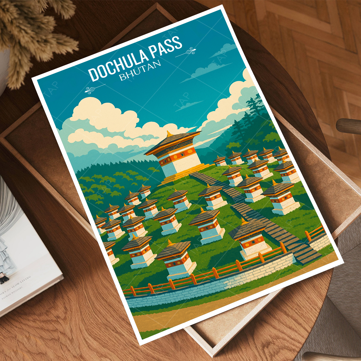 Dochula Pass - Bhutan - Travel Wall Art Print - Art Print - Travel Art Poster