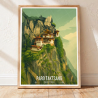 Paro Taktsang - Bhutan - Travel Wall Art Print - Art Print - Travel Art Poster
