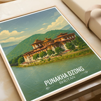 Punakha Dzong - Bhutan - Travel Wall Art Print - Art Print - Travel Art Poster