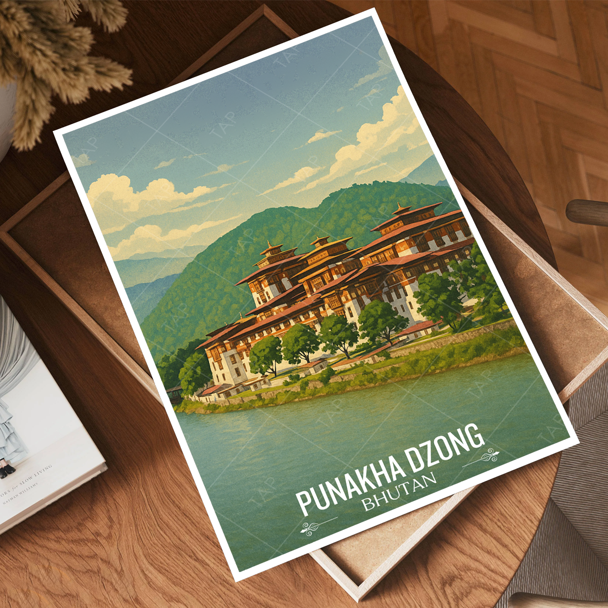 Punakha Dzong - Bhutan - Travel Wall Art Print - Art Print - Travel Art Poster