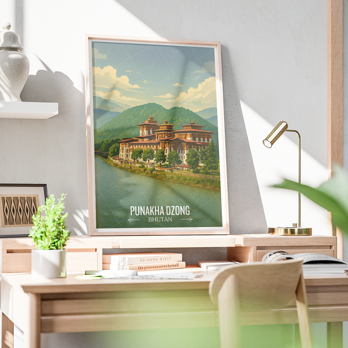 Punakha Dzong - Bhutan - Travel Wall Art Print - Art Print - Travel Art Poster