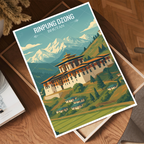 Rinpung Dzong - Bhutan - Travel Wall Art Print - Art Print - Travel Art Poster