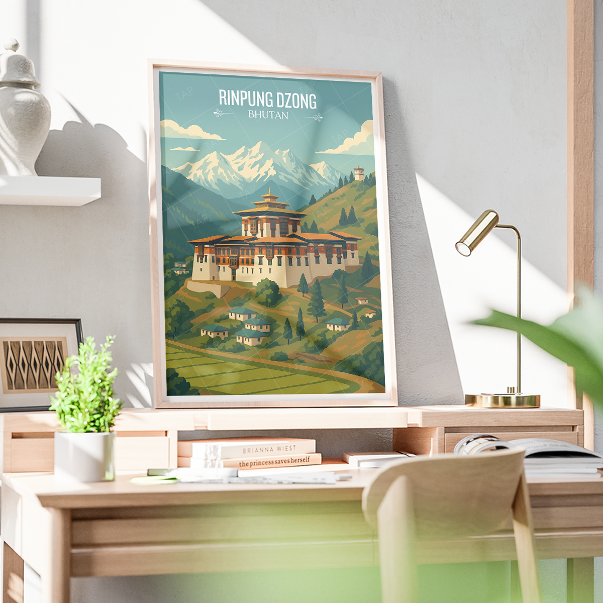 Rinpung Dzong - Bhutan - Travel Wall Art Print - Art Print - Travel Art Poster