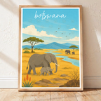 Botswana - Travel Wall Art Deco Poster Print - Travel Art Poster Print