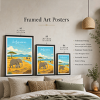 Botswana - Travel Wall Art Deco Poster Print - Travel Art Poster Print