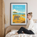 Botswana - Travel Wall Art Deco Poster Print - Travel Art Poster Print