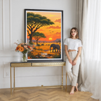 Chobe National Park - Botswana - Travel Wall Art Deco Poster Print - Travel Art Poster Print
