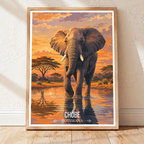 Chobe National Park - Botswana - Travel Wall Art Deco Poster Print - Travel Art Poster Print