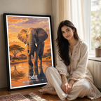 Chobe National Park - Botswana - Travel Wall Art Deco Poster Print - Travel Art Poster Print