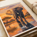 Chobe National Park - Botswana - Travel Wall Art Deco Poster Print - Travel Art Poster Print