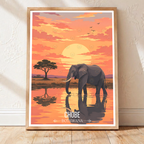 Chobe National Park - Botswana - Travel Wall Art Deco Poster Print - Travel Art Poster Print
