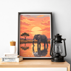 Chobe National Park - Botswana - Travel Wall Art Deco Poster Print - Travel Art Poster Print