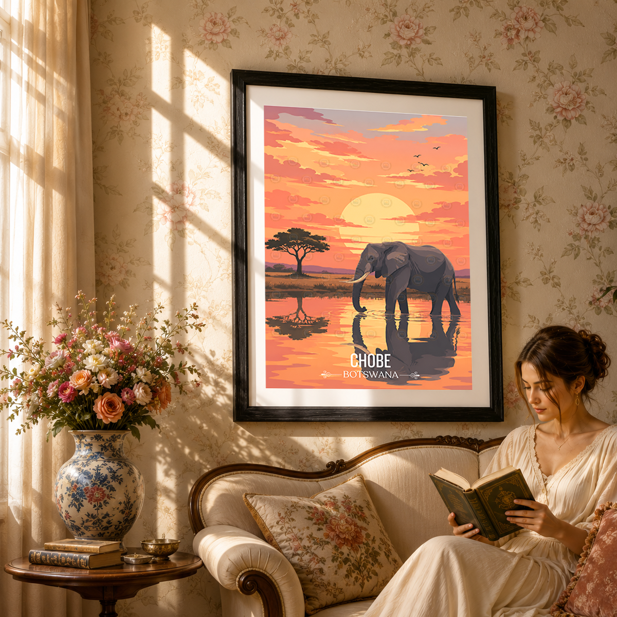 Chobe National Park - Botswana - Travel Wall Art Deco Poster Print - Travel Art Poster Print