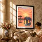 Chobe National Park - Botswana - Travel Wall Art Deco Poster Print - Travel Art Poster Print