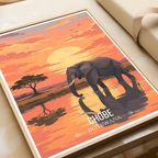 Chobe National Park - Botswana - Travel Wall Art Deco Poster Print - Travel Art Poster Print