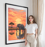 Chobe National Park - Botswana - Travel Wall Art Deco Poster Print - Travel Art Poster Print