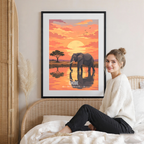 Chobe National Park - Botswana - Travel Wall Art Deco Poster Print - Travel Art Poster Print