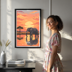 Chobe National Park - Botswana - Travel Wall Art Deco Poster Print - Travel Art Poster Print