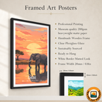 Chobe National Park - Botswana - Travel Wall Art Deco Poster Print - Travel Art Poster Print