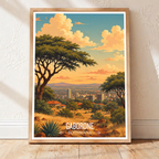 Gaborone - Botswana - Travel Wall Art Deco Poster Print - Travel Art Poster Print