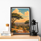 Gaborone - Botswana - Travel Wall Art Deco Poster Print - Travel Art Poster Print