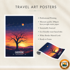 Gaborone - Botswana - Travel Wall Art Deco Poster Print - Travel Art Poster Print