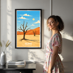 Kalahari - Botswana - Travel Wall Art Deco Poster Print - Travel Art Poster Print