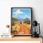Kgalagadi - Botswana - Travel Wall Art Deco Poster Print - Travel Art Poster Print