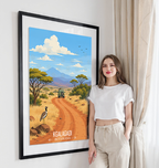 Kgalagadi - Botswana - Travel Wall Art Deco Poster Print - Travel Art Poster Print