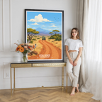Kgalagadi - Botswana - Travel Wall Art Deco Poster Print - Travel Art Poster Print