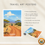 Kgalagadi - Botswana - Travel Wall Art Deco Poster Print - Travel Art Poster Print