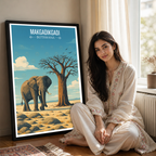 Makgadikgadi - Botswana - Travel Wall Art Deco Poster Print - Travel Art Poster Print