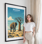 Makgadikgadi - Botswana - Travel Wall Art Deco Poster Print - Travel Art Poster Print