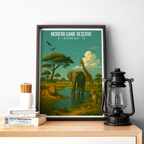 Moremi Game Reserve - Botswana - Travel Wall Art Deco Poster Print - Travel Art Poster Print