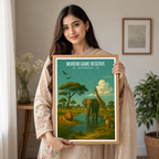 Moremi Game Reserve - Botswana - Travel Wall Art Deco Poster Print - Travel Art Poster Print