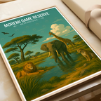 Moremi Game Reserve - Botswana - Travel Wall Art Deco Poster Print - Travel Art Poster Print