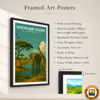 Moremi Game Reserve - Botswana - Travel Wall Art Deco Poster Print - Travel Art Poster Print